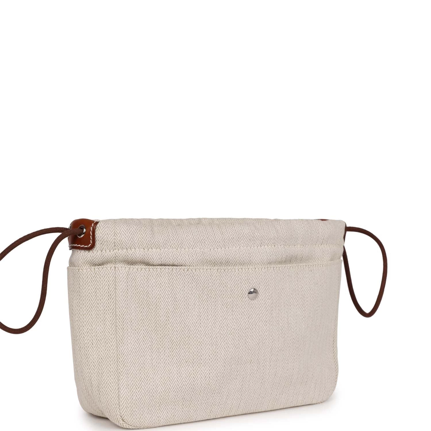 Hermès Hermes Fourbi 25 Pouch Naturel And Fauve Canvas And Barenia Calfskin Palladium Hardware 4 Hermès Hermes Fourbi 25 Pouch Naturel And Fauve Canvas And Barenia Calfskin Palladium Hardware - Image 2