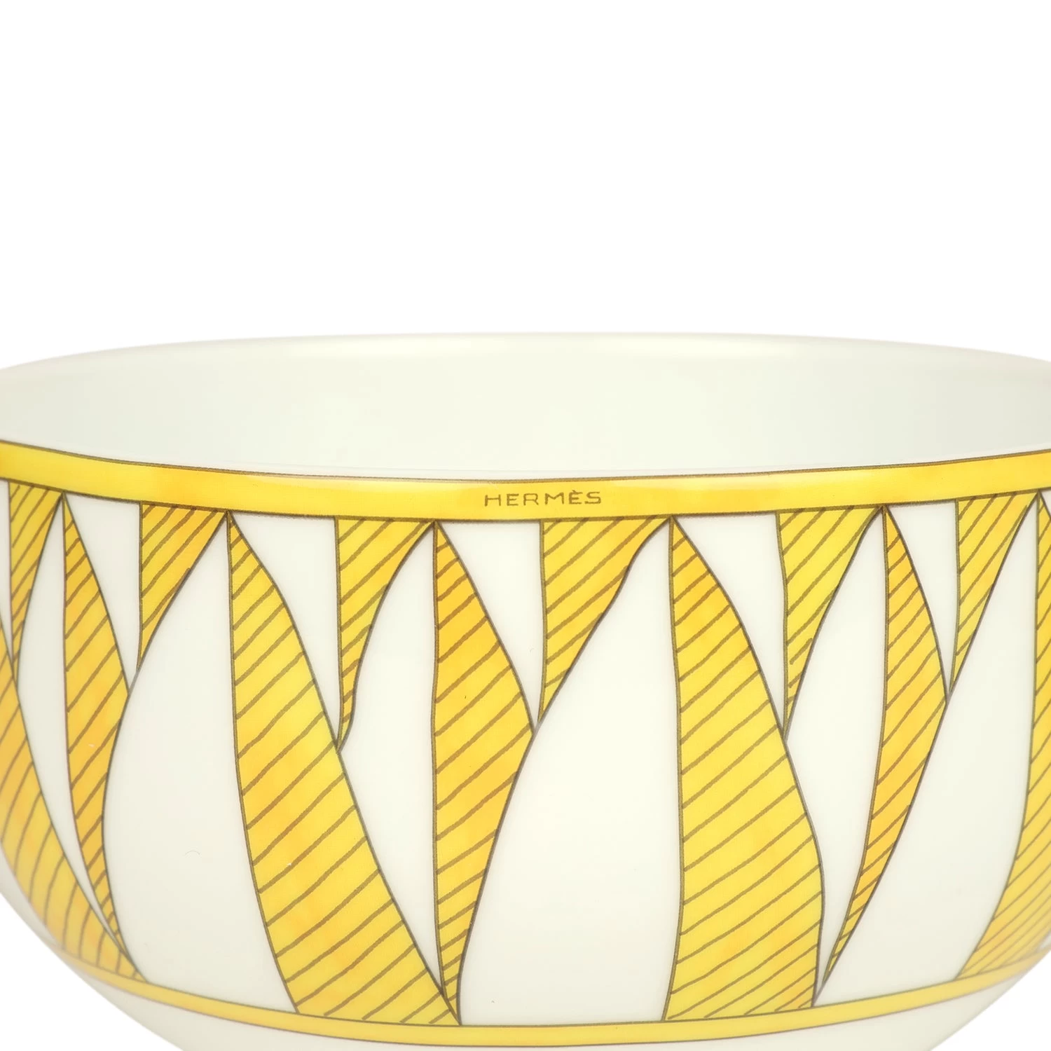 Hermès Hermes "Soleil D’ Hermes" Yellow Porcelain Breakfast Cup And Saucer Set 6 Hermès Hermes "Soleil D’ Hermes" Yellow Porcelain Breakfast Cup And Saucer Set - Image 4