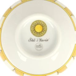 Hermès Hermes "Soleil D’ Hermes" Yellow Porcelain Breakfast Cup And Saucer Set 19 Hermès Hermes "Soleil D’ Hermes" Yellow Porcelain Breakfast Cup And Saucer Set -Online Bag Store H OT 240130 1 VP 07