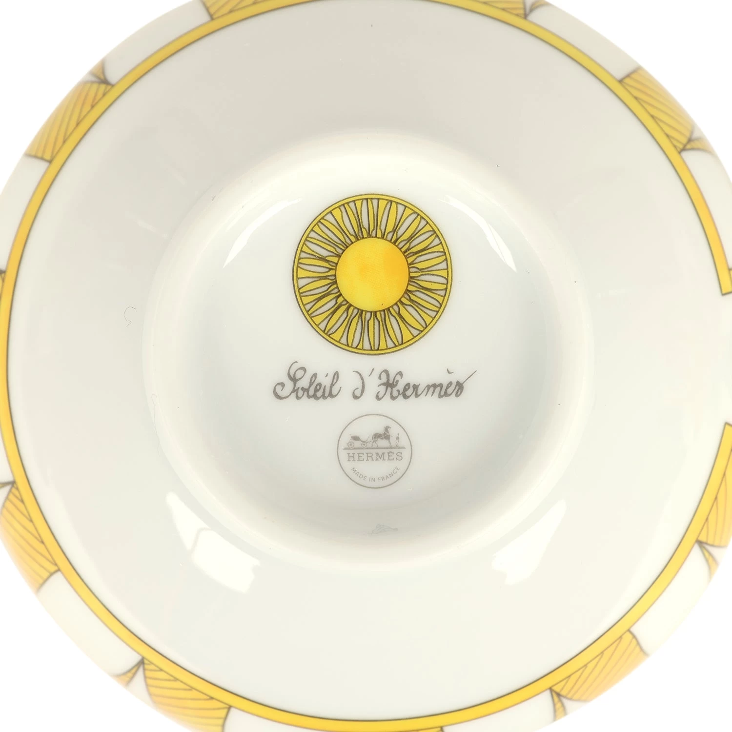 Hermès Hermes "Soleil D’ Hermes" Yellow Porcelain Breakfast Cup And Saucer Set 9 Hermès Hermes "Soleil D’ Hermes" Yellow Porcelain Breakfast Cup And Saucer Set - Image 7