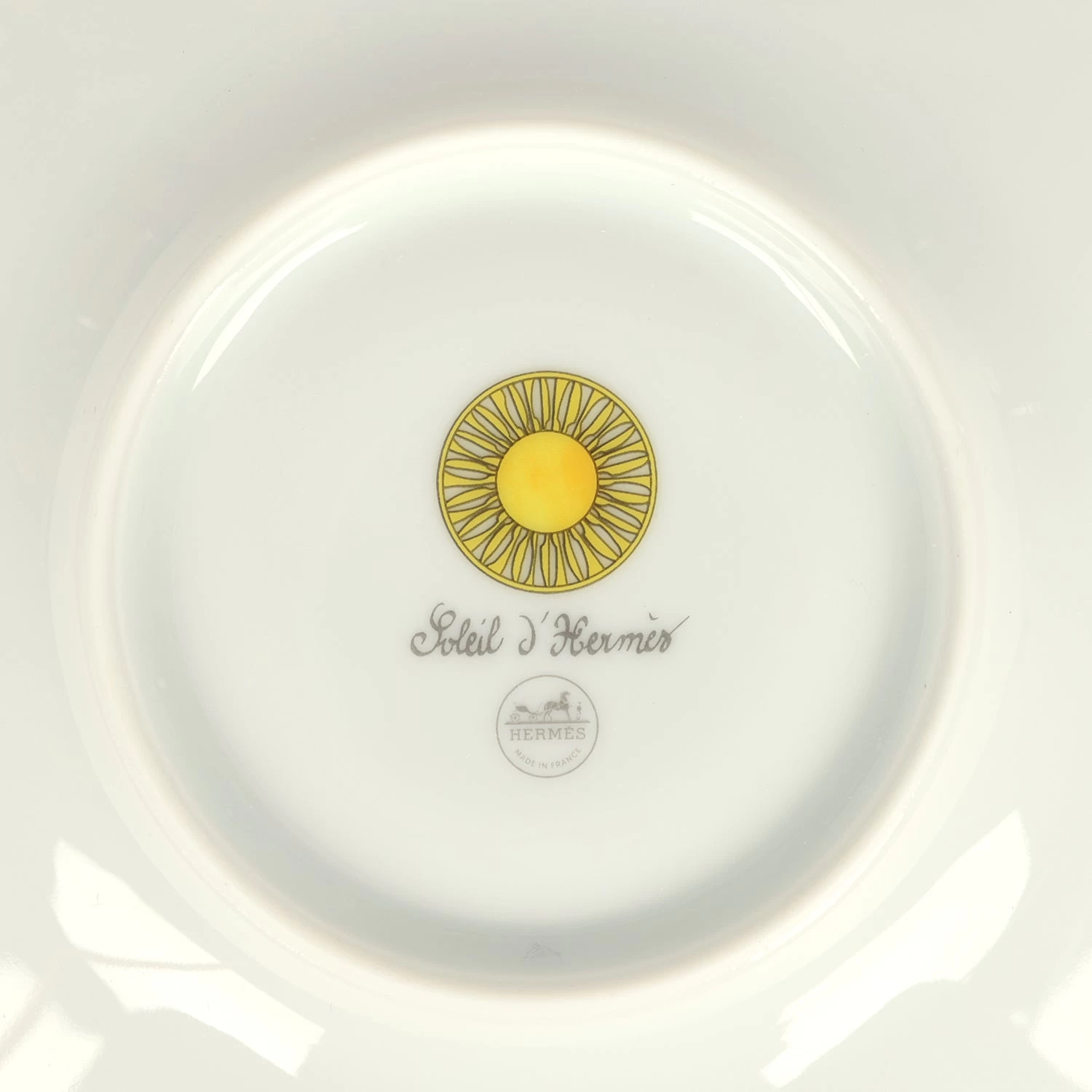 Hermès Hermes "Soleil D’ Hermes" Yellow Porcelain Breakfast Cup And Saucer Set 13 Hermès Hermes "Soleil D’ Hermes" Yellow Porcelain Breakfast Cup And Saucer Set - Image 11