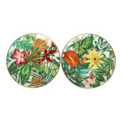Hermès Hermes Passifolia Porcelain Dessert Plate Set