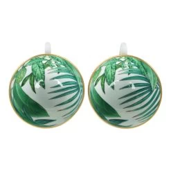 Hermès Hermes Passifolia Porcelain Breakfast Cup And Saucer Set Green & White 24K Gold & Porcelain 15 Hermès Hermes Passifolia Porcelain Breakfast Cup And Saucer Set Green & White 24K Gold & Porcelain -Online Bag Store H OT 240304 1 VP 05