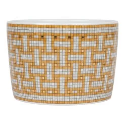Hermès Hermes "Mosaique Au 24" White & Gold Porcelain Tea Cup And Saucer Set -Online Bag Store H OT 240304 2 VP 04