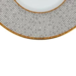 Hermès Hermes "Mosaique Au 24" White & Gold Porcelain Tea Cup And Saucer Set -Online Bag Store H OT 240304 2 VP 07