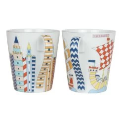 Hermès Hermes Epopee Set Of 2 Mugs White Multicolor Porcelain 9 Hermès Hermes Epopee Set Of 2 Mugs White Multicolor Porcelain -Online Bag Store H OT 240312 1 VP 03