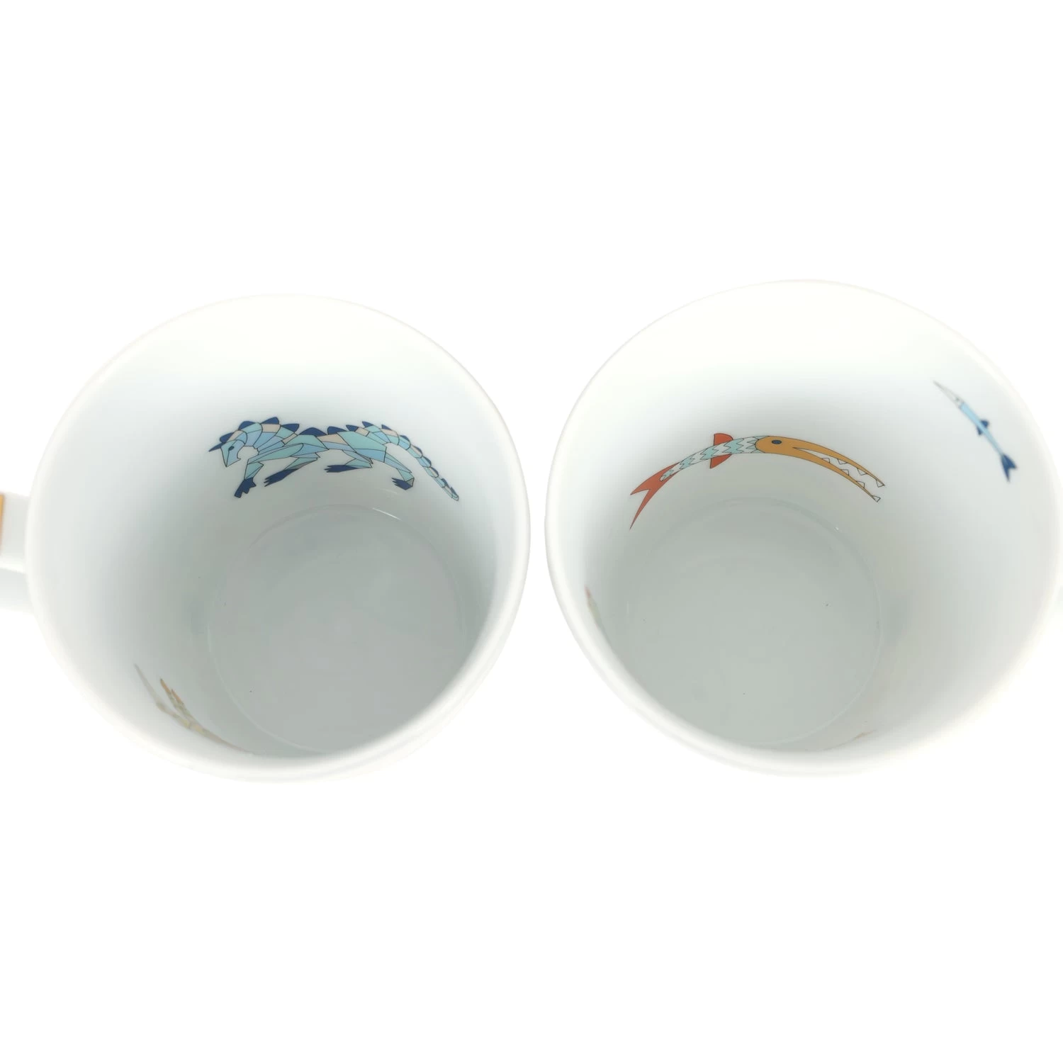Hermès Hermes Epopee Set Of 2 Mugs White Multicolor Porcelain 6 Hermès Hermes Epopee Set Of 2 Mugs White Multicolor Porcelain - Image 4