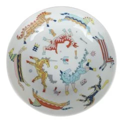 Hermès Hermes Epopee Set Of 4 White Multicolor Porcelain Tableware Set -Online Bag Store H OT 240312 2 VP 05