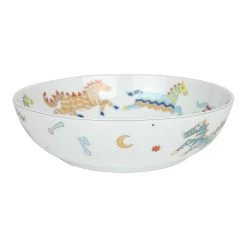 Hermès Hermes Epopee Set Of 4 White Multicolor Porcelain Tableware Set -Online Bag Store H OT 240312 2 VP 06