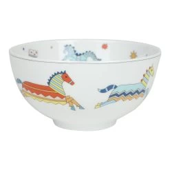 Hermès Hermes Epopee Set Of 4 White Multicolor Porcelain Tableware Set -Online Bag Store H OT 240312 2 VP 14