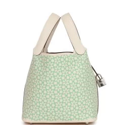 Hermès Hermes Picotin Lock 18 "Lucky Daisy" Nata Swift Palladium Hardware -Online Bag Store H P 081222 1 03