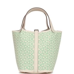 Hermès Hermes Picotin Lock 18 "Lucky Daisy" Nata Swift Palladium Hardware -Online Bag Store H P 081222 1 04