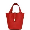 Hermès Hermes Picotin Lock 18 Vermillion Clemence Gold Hardware -Online Bag Store H PI 012623 2 01