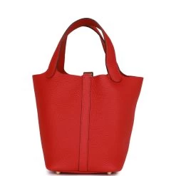 Hermès Hermes Picotin Lock 18 Vermillion Clemence Gold Hardware -Online Bag Store H PI 012623 2 04