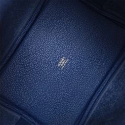 Hermès Hermes Picotin Lock 18 Bleu Saphir Clemence Gold Hardware 16 Hermès Hermes Picotin Lock 18 Bleu Saphir Clemence Gold Hardware -Online Bag Store H PI 012623 3 08