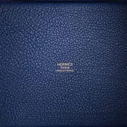 Hermès Hermes Picotin Lock 18 Bleu Saphir Clemence Gold Hardware 17 Hermès Hermes Picotin Lock 18 Bleu Saphir Clemence Gold Hardware -Online Bag Store H PI 012623 3 09