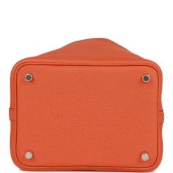 Hermès Hermes Picotin Lock 18 Orange Clemence Palladium Hardware -Online Bag Store H PI 020723 2 06
