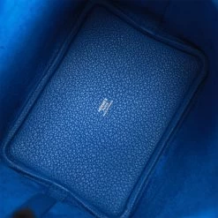 Hermès Hermes Picotin Lock 18 Bleu France Clemence Palladium Hardware 16 Hermès Hermes Picotin Lock 18 Bleu France Clemence Palladium Hardware -Online Bag Store H PI 102422 5 08