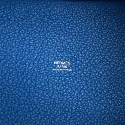 Hermès Hermes Picotin Lock 18 Bleu France Clemence Palladium Hardware 17 Hermès Hermes Picotin Lock 18 Bleu France Clemence Palladium Hardware -Online Bag Store H PI 102422 5 09