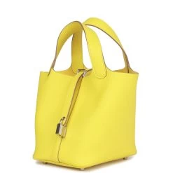 Hermès Hermes Picotin Lock 18 Lime Clemence Palladium Hardware -Online Bag Store H PI 102622 1 05