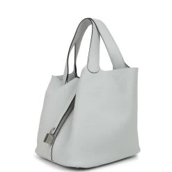 Hermès Hermes Picotin Lock 22 Bleu Pale Clemence Palladium Hardware -Online Bag Store H PI 230712 1 03