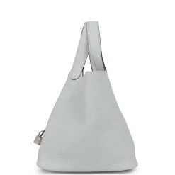 Hermès Hermes Picotin Lock 22 Bleu Pale Clemence Palladium Hardware -Online Bag Store H PI 230712 1 04