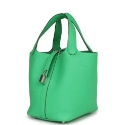 Hermès Hermes Picotin Lock 18 Vert Comics Clemence Palladium Hardware -Online Bag Store H PI 230725 2 03