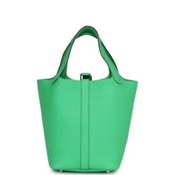 Hermès Hermes Picotin Lock 18 Vert Comics Clemence Palladium Hardware -Online Bag Store H PI 230725 2 05