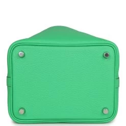 Hermès Hermes Picotin Lock 18 Vert Comics Clemence Palladium Hardware -Online Bag Store H PI 230725 2 06