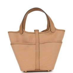 Hermès Hermes Picotin Cargo 18 Chai Swift And Toile Canvas Gold Hardware -Online Bag Store H PI 230728 3 RT 13