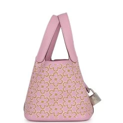 Hermès Hermes Micro Picotin Lock 14 "Lucky Daisy" Mauve Sylvestre Swift Palladium Hardware 12 Hermès Hermes Micro Picotin Lock 14 "Lucky Daisy" Mauve Sylvestre Swift Palladium Hardware -Online Bag Store H PI 230728 5 RT 06