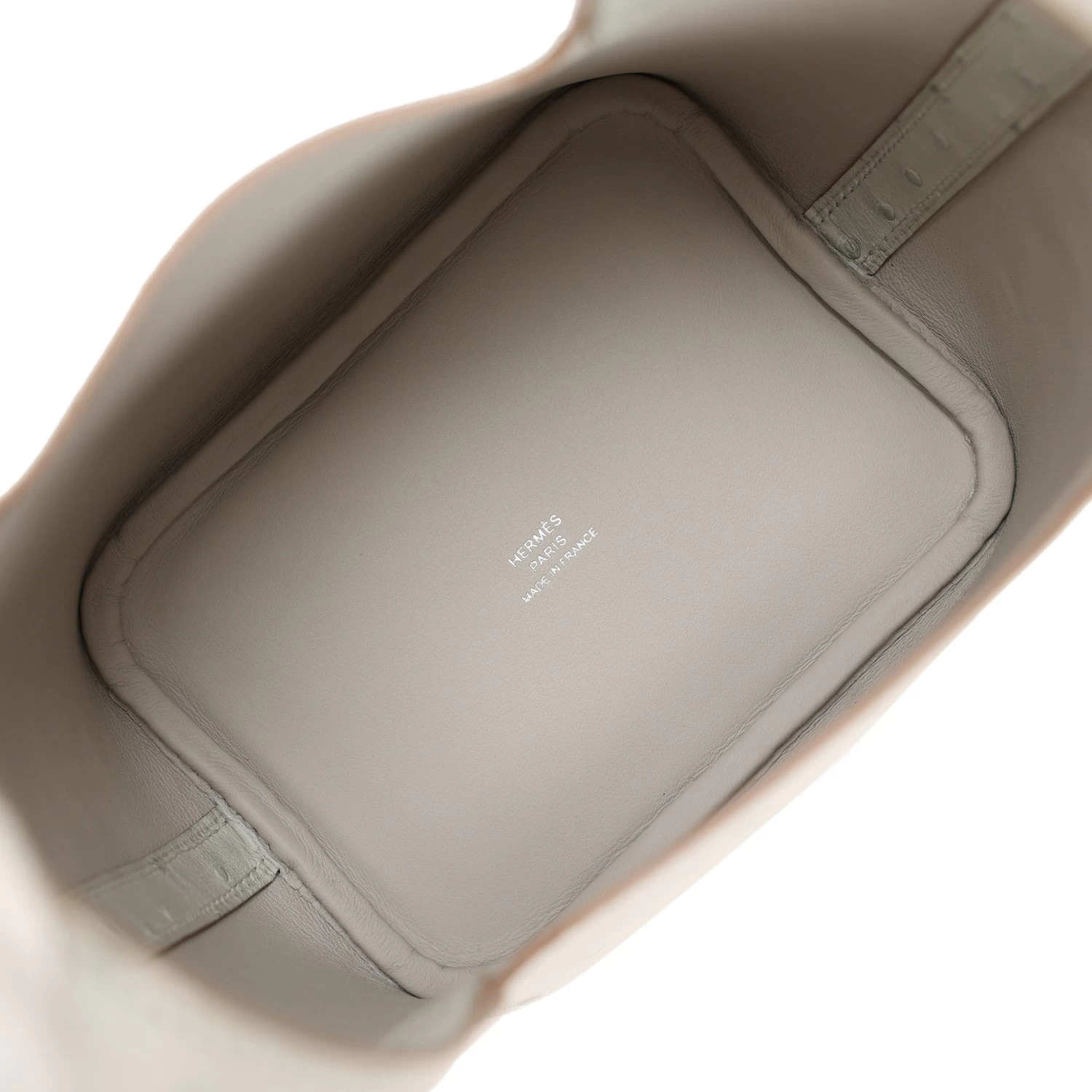 Hermès Hermes Micro Picotin 14 Gris Perle Ostrich Palladium Hardware 9 Hermès Hermes Micro Picotin 14 Gris Perle Ostrich Palladium Hardware - Image 7