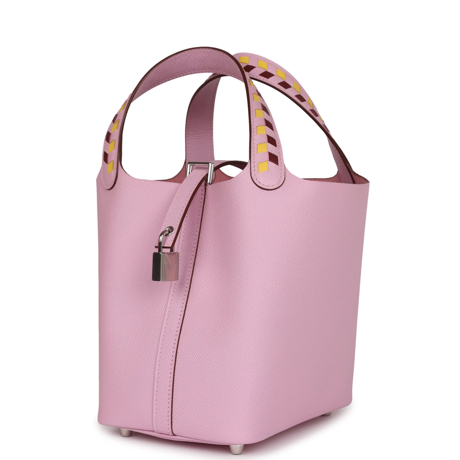 Hermès Hermes Picotin 18 Tressage De Cuir Mauve Sylvestre Epsom Palladium Hardware 6 Hermès Hermes Picotin 18 Tressage De Cuir Mauve Sylvestre Epsom Palladium Hardware - Image 4