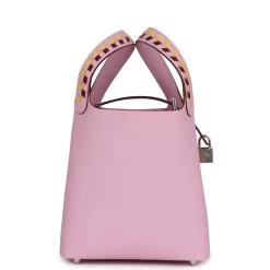 Hermès Hermes Picotin 18 Tressage De Cuir Mauve Sylvestre Epsom Palladium Hardware 12 Hermès Hermes Picotin 18 Tressage De Cuir Mauve Sylvestre Epsom Palladium Hardware -Online Bag Store H PI 231023 1 04