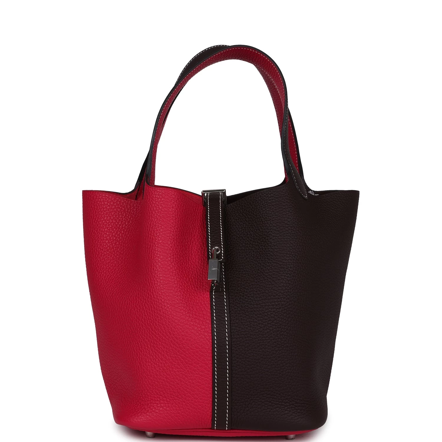 Hermès Hermes Picotin 22 Casaque Rouge Sellier And Framboise Clemence Palladium Hardware 3 Hermès Hermes Picotin 22 Casaque Rouge Sellier And Framboise Clemence Palladium Hardware