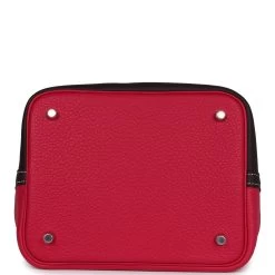 Hermès Hermes Picotin 22 Casaque Rouge Sellier And Framboise Clemence Palladium Hardware 16 Hermès Hermes Picotin 22 Casaque Rouge Sellier And Framboise Clemence Palladium Hardware -Online Bag Store H PI 231030 1 DH 07