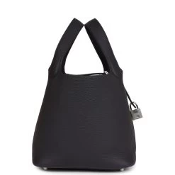 Hermès Hermes Picotin Lock 18 Caban Clemence Palladium Hardware -Online Bag Store H PI 231030 4 04