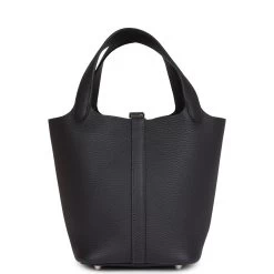 Hermès Hermes Picotin Lock 18 Caban Clemence Palladium Hardware -Online Bag Store H PI 231030 4 05