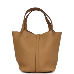 Hermès Hermes Picotin Lock 22 Biscuit Clemence Gold Hardware 13 Hermès Hermes Picotin Lock 22 Biscuit Clemence Gold Hardware -Online Bag Store H PI 231212 1 TC 05