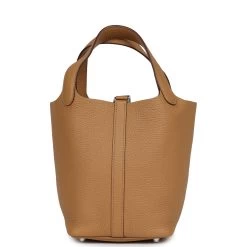 Hermès Hermes Picotin Lock 18 Biscuit Clemence Palladium Hardware 13 Hermès Hermes Picotin Lock 18 Biscuit Clemence Palladium Hardware -Online Bag Store H PI 231212 2 TC 05