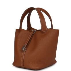 Hermès Hermes Picotin Lock 22 Gold Clemence Palladium Hardware -Online Bag Store H PI 23206 1 TC 03