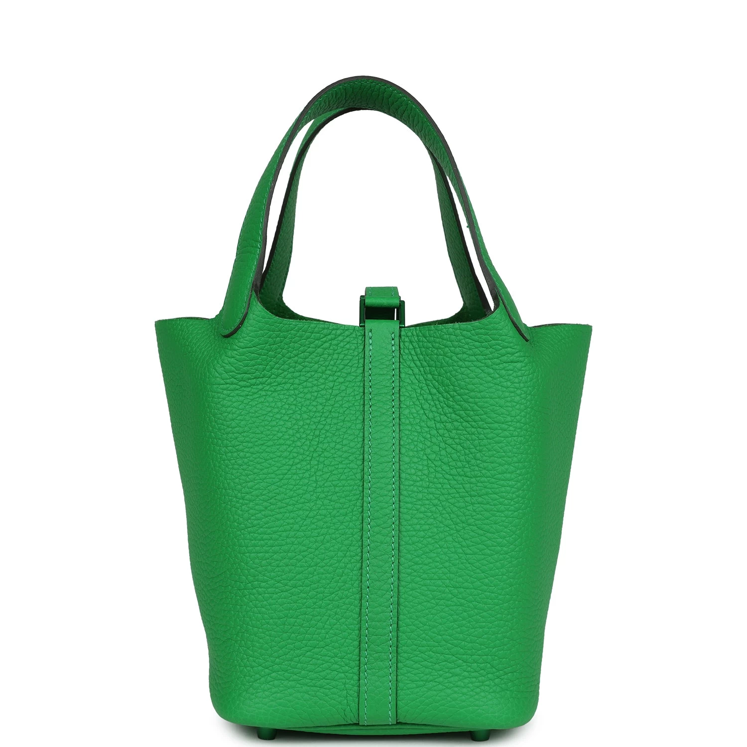 Hermès Hermes Monochrome Picotin 18 Bambou Clemence Green Hardware 6 Hermès Hermes Monochrome Picotin 18 Bambou Clemence Green Hardware - Image 4