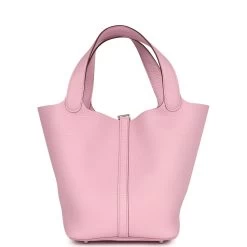 Hermès Hermes Picotin Lock 22 Mauve Sylvestre Clemence Palladium Hardware 13 Hermès Hermes Picotin Lock 22 Mauve Sylvestre Clemence Palladium Hardware -Online Bag Store H PI 240122 2 CC 05