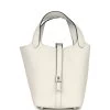 Hermès Hermes Picotin Lock 18 New White Clemence Palladium Hardware -Online Bag Store H PI 240202 1 LL 01