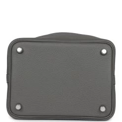 Hermès Hermes Picotin Lock 18 Gris Meyer Clemence Palladium Hardware -Online Bag Store H PI 240205 1 04