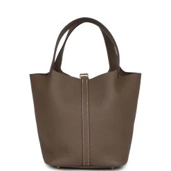 Hermès Hermes Picotin Lock 22 Etoupe Clemence Gold Hardware -Online Bag Store H PI 240207 1 06