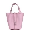 Hermès Hermes Picotin Lock 18 Mauve Sylvester Clemence Palladium Hardware 1 Hermès Hermes Picotin Lock 18 Mauve Sylvester Clemence Palladium Hardware -Online Bag Store H PI 240209 1 01