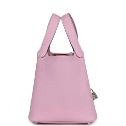 Hermès Hermes Picotin Lock 18 Mauve Sylvester Clemence Palladium Hardware 12 Hermès Hermes Picotin Lock 18 Mauve Sylvester Clemence Palladium Hardware -Online Bag Store H PI 240209 1 04