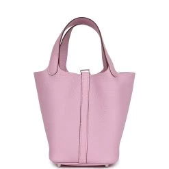 Hermès Hermes Picotin Lock 18 Mauve Sylvester Clemence Palladium Hardware 13 Hermès Hermes Picotin Lock 18 Mauve Sylvester Clemence Palladium Hardware -Online Bag Store H PI 240209 1 05