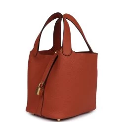 Hermès Hermes Picotin Lock 18 Cuivre Clemence Gold Hardware -Online Bag Store H PI 240227 1 JL 03